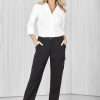 Womens Comfort Waist Cargo Pants charcoal